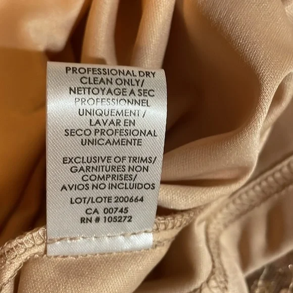 Dress Formal JS Collections Blush Gold 16 Sequined Sleeveless Bow V-Neck… - Picture 13 of 13